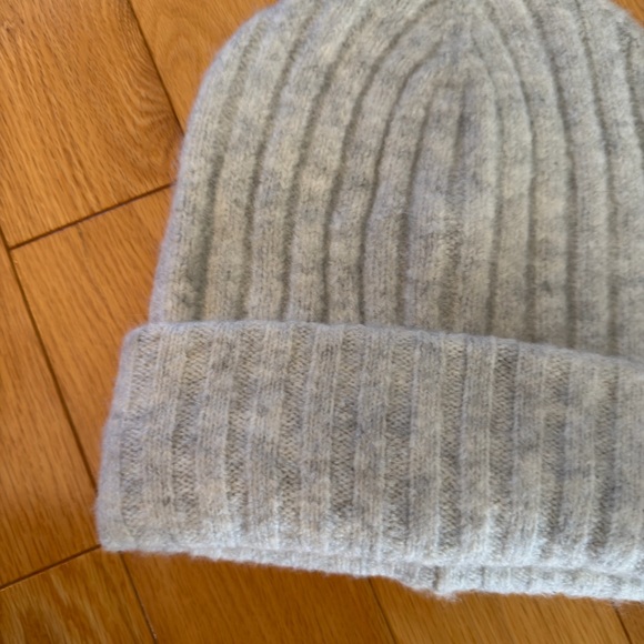 Maeve Gray Ribbed Knit Beanie - Picture 2 of 3